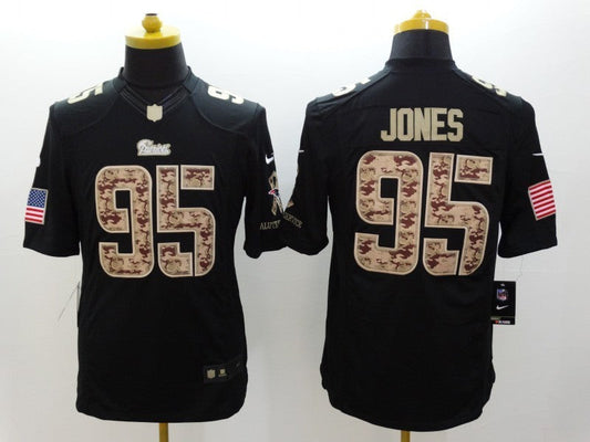 Men's New England Patriots Chandler Jones #95 Black Game jersey