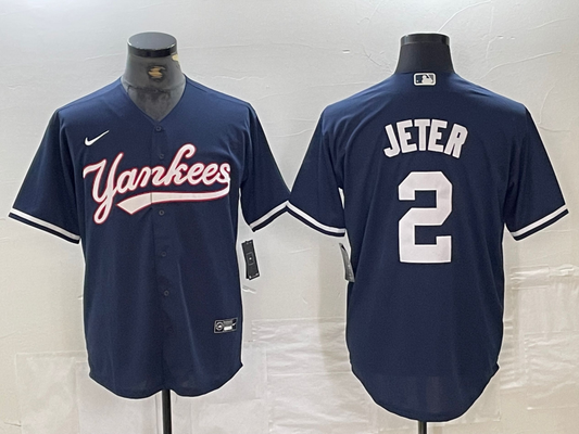 Men's New York Yankees Derek Jeter #2 Navy Limited Player jersey