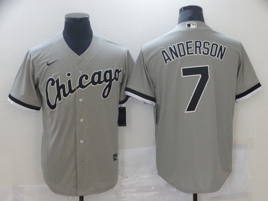 Men's Chicago White Sox Tim Anderson #7 Gray Replica Baseball jersey