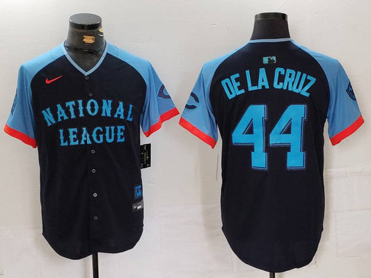 Men's National League Elly De La Cruz #44 Navy 2024 MLB All-Star Game Limited Player jersey