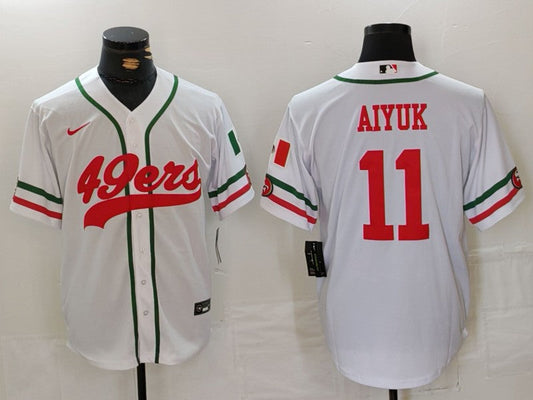 Men's San Francisco 49ers Brandon Aiyuk #11 White Player jersey
