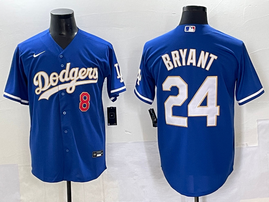 Men's Los Angeles Dodgers Kobe Bryant #8-24 Royal Replica Player Jersey