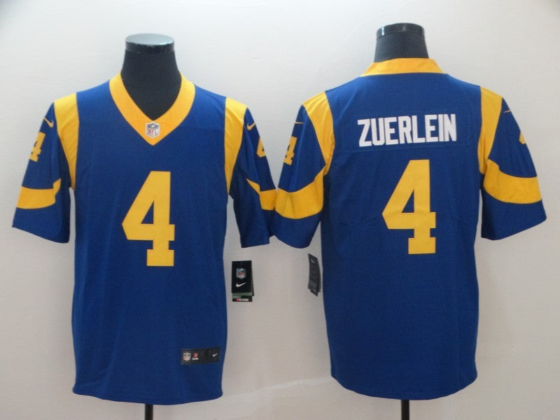 Men's Los Angeles Rams Greg Zuerlein #4 Blue Game jersey