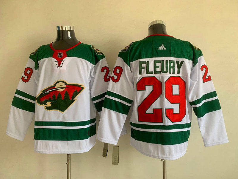 Men's Minnesota Wild Marc Andre Fleury #29 White Breakaway jersey