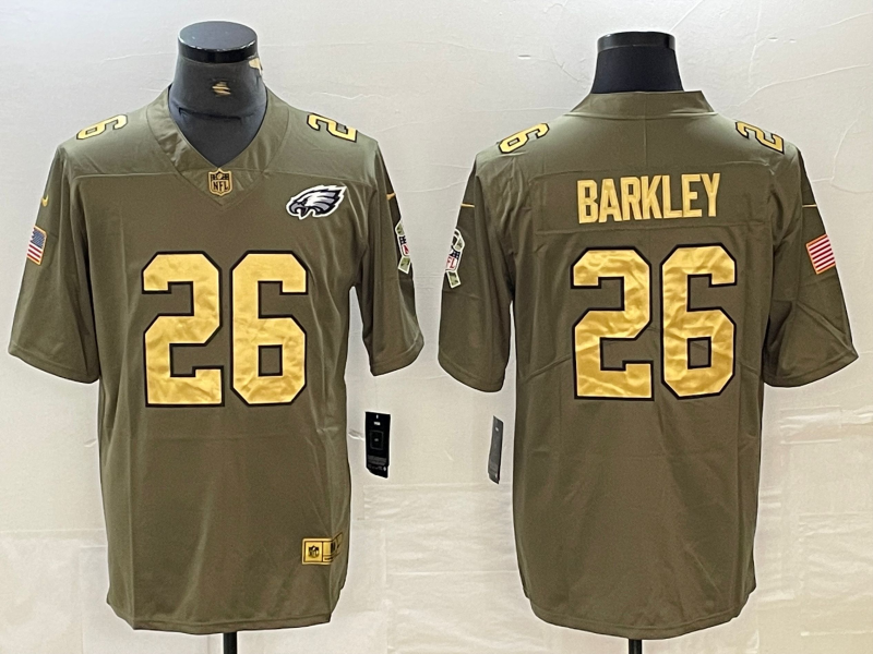 Men's Philadelphia Eagles Saquon Barkley #26 Olive Player jersey