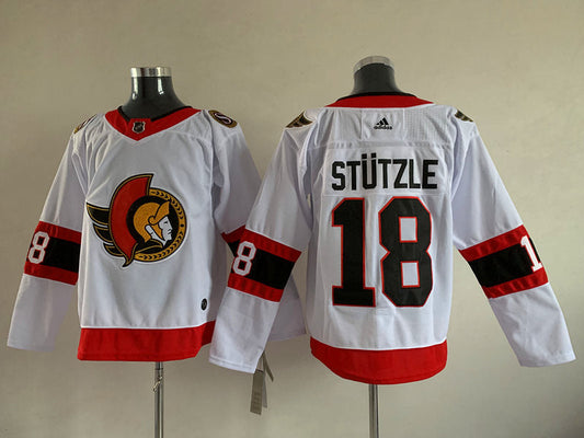 Men's Ottawa Senators Tim Stutzle #18 White Player Game jersey