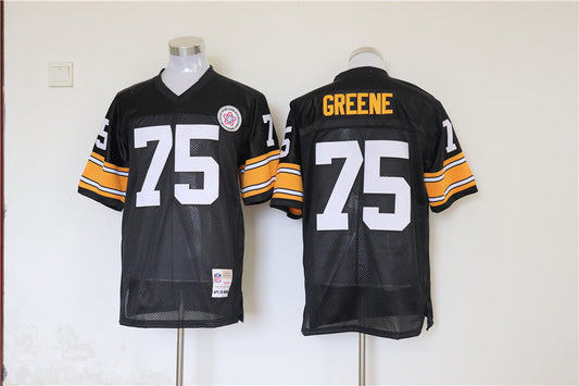 Men's Pittsburgh Steelers Joe Greene Mitchell & Ness Black Legacy Replica jersey