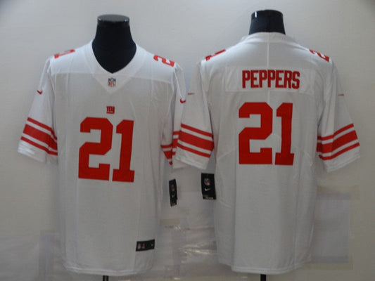 Men's New York Giants Jabrill Peppers #21 White Game jersey