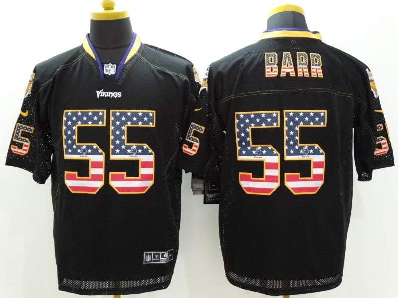 Men's Minnesota Vikings Anthony Barr #55 Black Game jersey