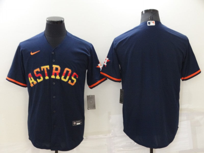 Men's Houston Astros Navy Replica Blank jersey