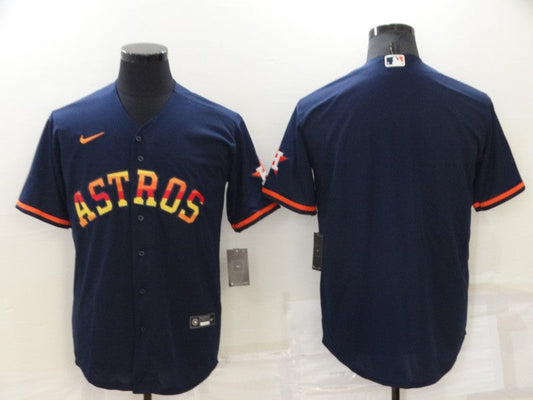 Men's Houston Astros Navy Replica Blank jersey
