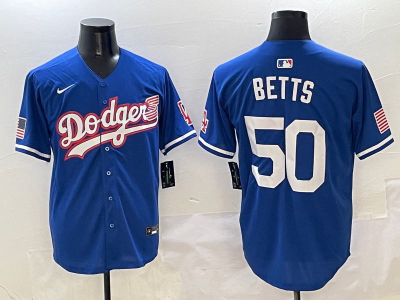 Men's Los Angeles Dodgers Mookie Betts #50 Royal Game Jersey