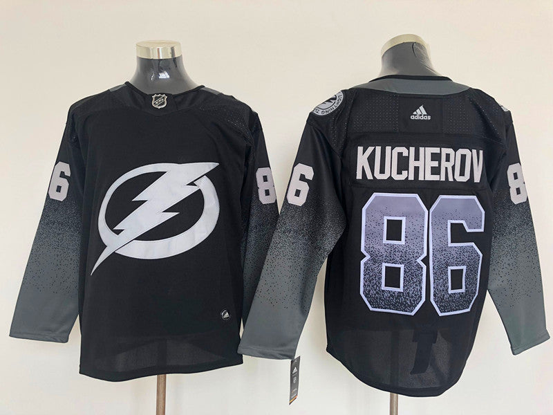 Men's Tampa Bay Lightning Nikita Kucherov #86 Black Home Breakaway jersey