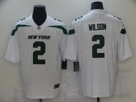 Men's New York Jets Zach Wilson #2 White Game jersey