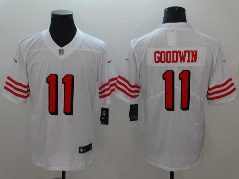 Men's San Francisco 49ers Marquise Goodwin #11 White Game jersey