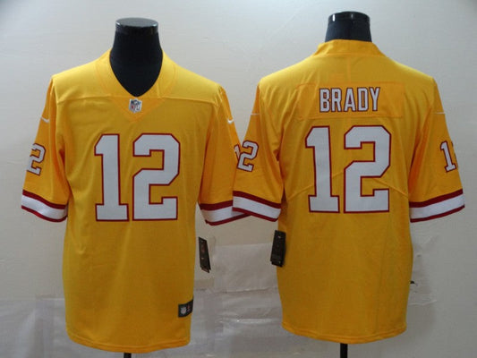Men's Tampa Bay Buccaneers Tom Brady #12 Yellow Game jersey