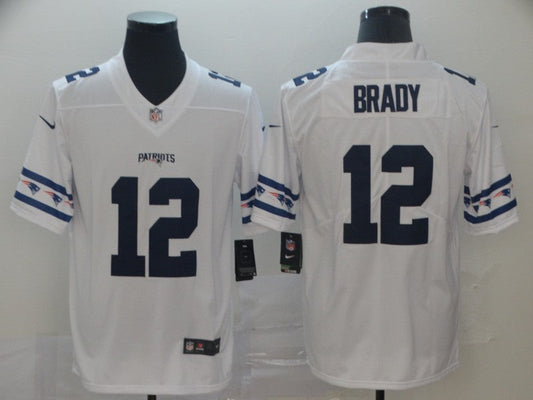 Men's New England Patriots Tom Brady #12 White Game jersey