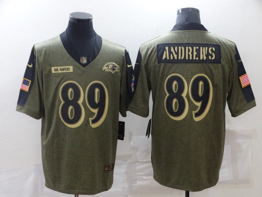 Men's Philadelphia Eagles Mark Andrews #89 Brown Game jersey