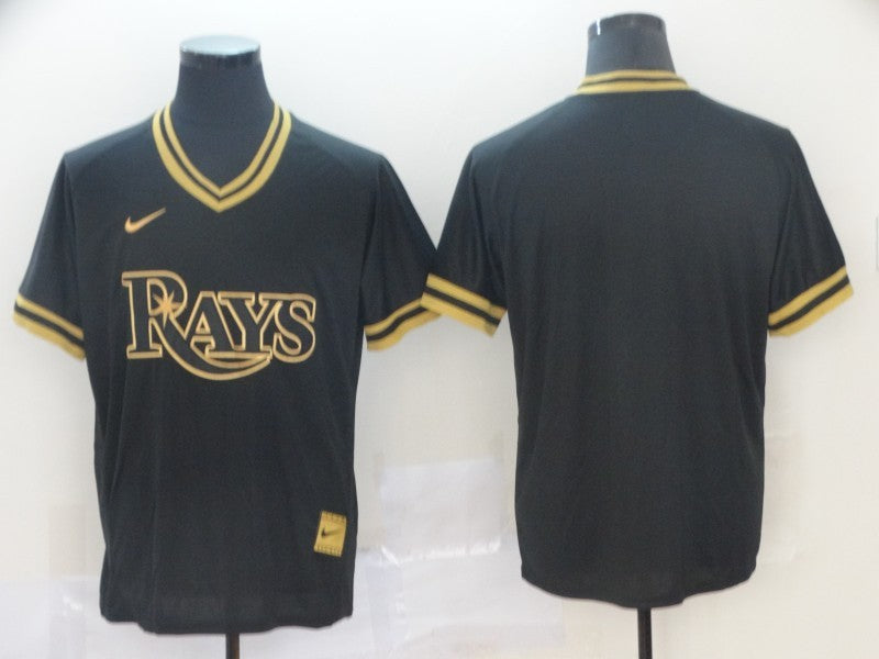 Men's Tampa Bay Rays Black Replica Blank jersey