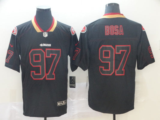 Men's San Francisco 49ers Nick Bosa #97 Black Game Player jersey