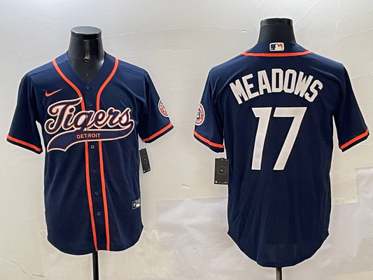 Men's Detroit Tigers Austin Meadows #17 Navy Player jersey