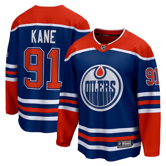 Men's Edmonton Oilers Evander Kane #91 Royal Home Breakaway Player jersey
