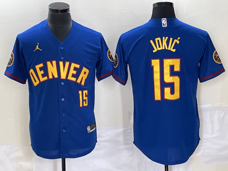 Men's Denver Nuggets Nikola Jokic #15 Royal Replica Player Jersey