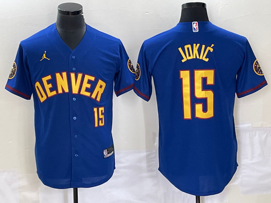 Men's Denver Nuggets Nikola Jokic #15 Royal Replica Player Jersey
