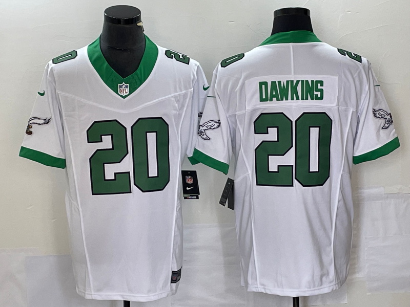 Men's Philadelphia Eagles Brian Dawkins #20 White Game Player jersey