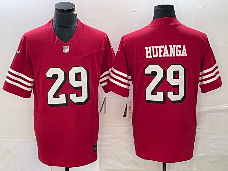 Men's San Francisco 49ers Talanoa Hufanga #29 Red Game jersey