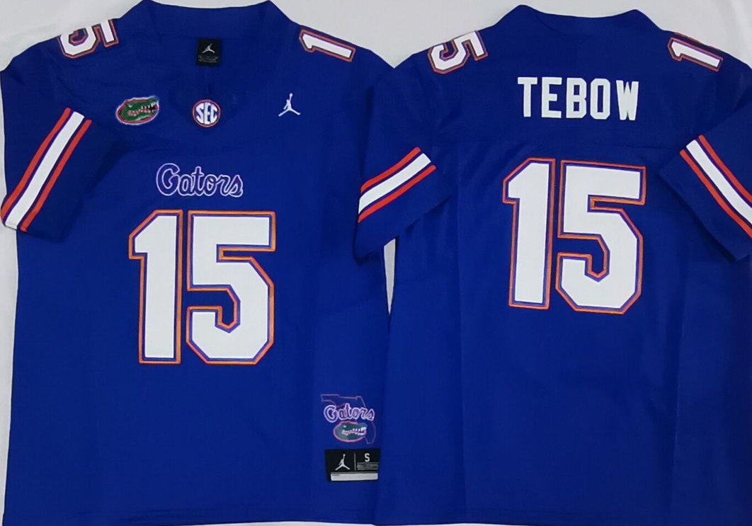 Men's Florida Gators Tim Tebow #15 Royal Player Game Jersey