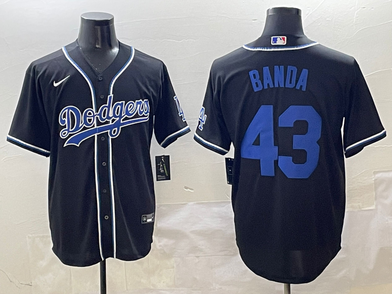 Men's Los Angeles Dodgers Anthony Banda #43 Black Player Jersey