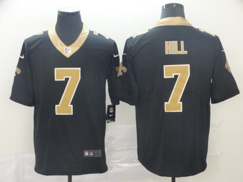 Men's New Orleans Saints Taysom Hill #7 Black Game jersey