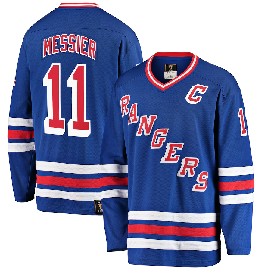 Men's New York Rangers Mark Messier #11 Blue Player Game jersey