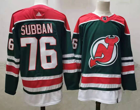 Men's New jersey Devils P.K. Subban #76 Green Player Game jersey