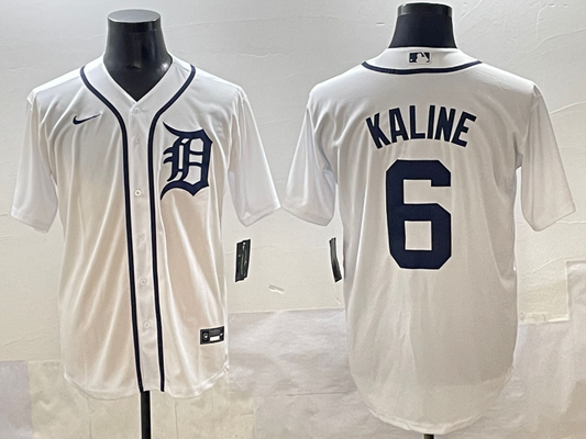 Men's Detroit Tigers Al Kaline #6 White Home Replica Player Jersey