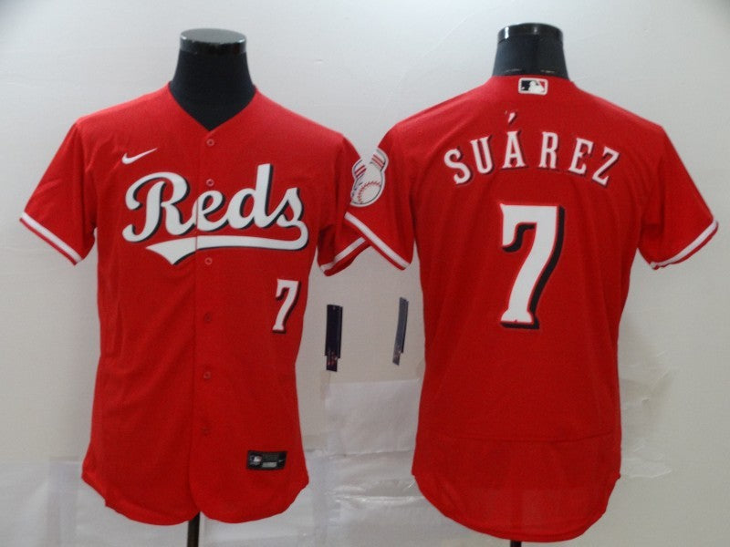 Men's Cincinnati Reds Eugenio Suarez #7 Red Replica Baseball jersey