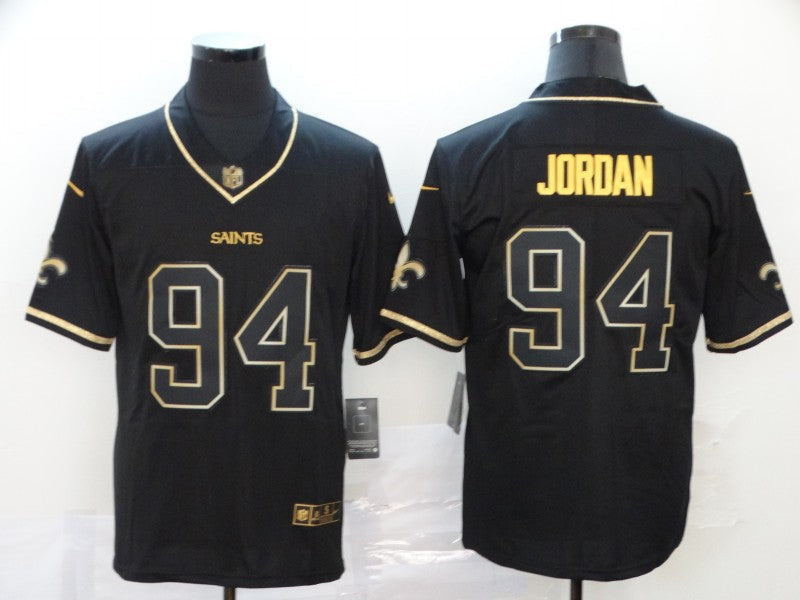 Men's New Orleans Saints Cameron Jordan #94 Black Game Player jersey