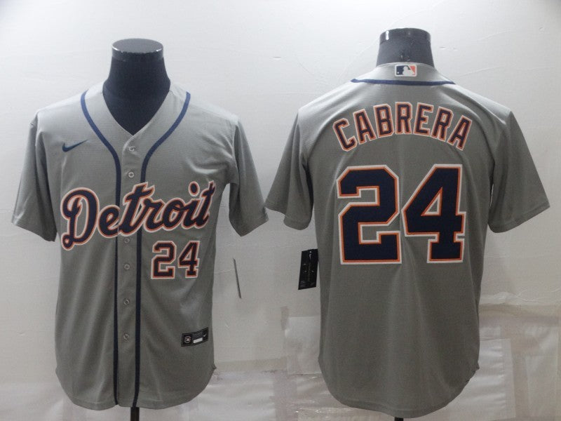 Men's Detroit Tigers Miguel Cabrera #24 Gray Replica Player jersey