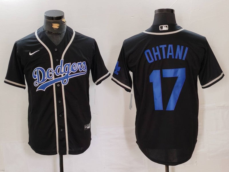 Men's Los Angeles Dodgers Shohei Ohtani #17 Black Player Game jersey