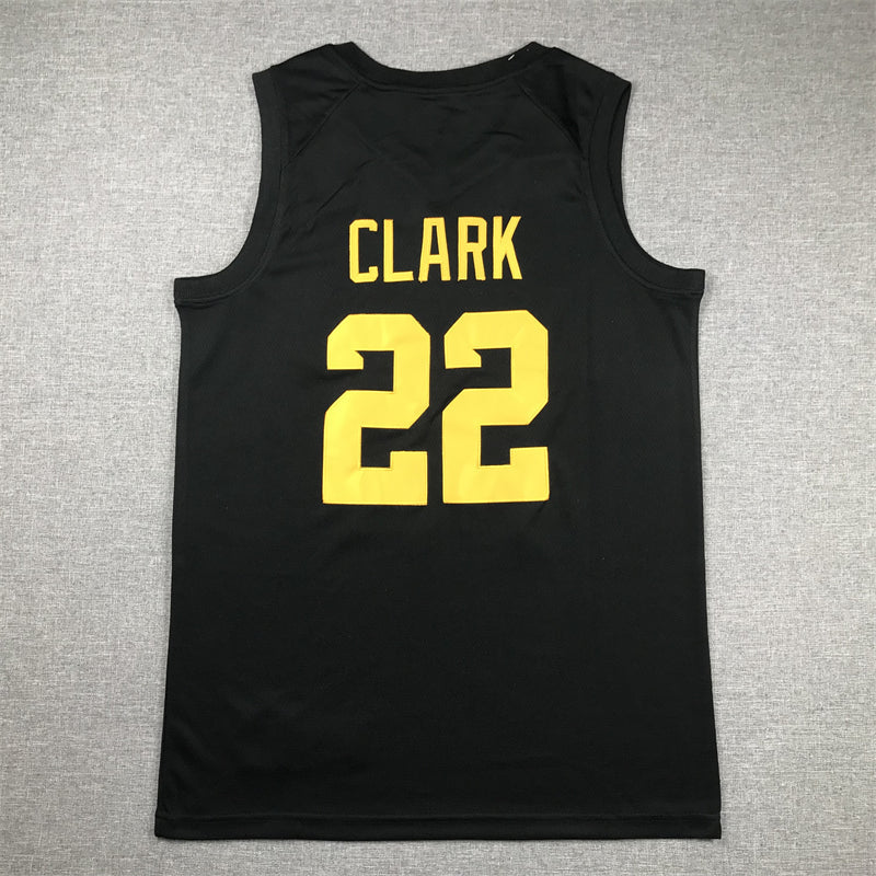 Men's Iowa Hawkeyes Caitlin Clark #22 Black Replica Game Jersey