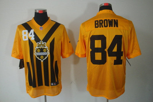 Men's Pittsburgh Steelers Antonio Brown #84 Gold Game jersey