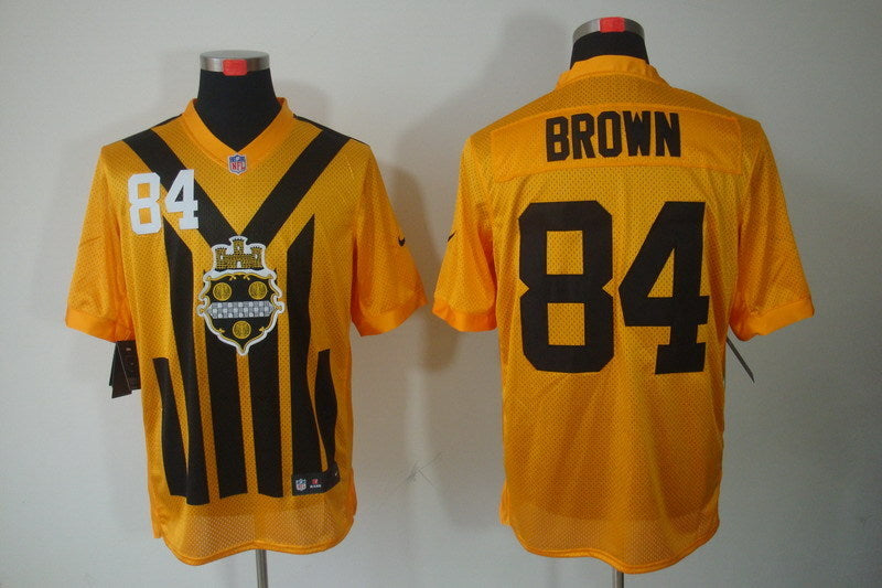 Men's Pittsburgh Steelers Antonio Brown #84 Gold Game jersey