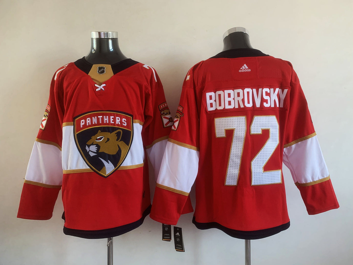 Men's Florida Panthers Sergei Bobrovsky #72 Red Player jersey