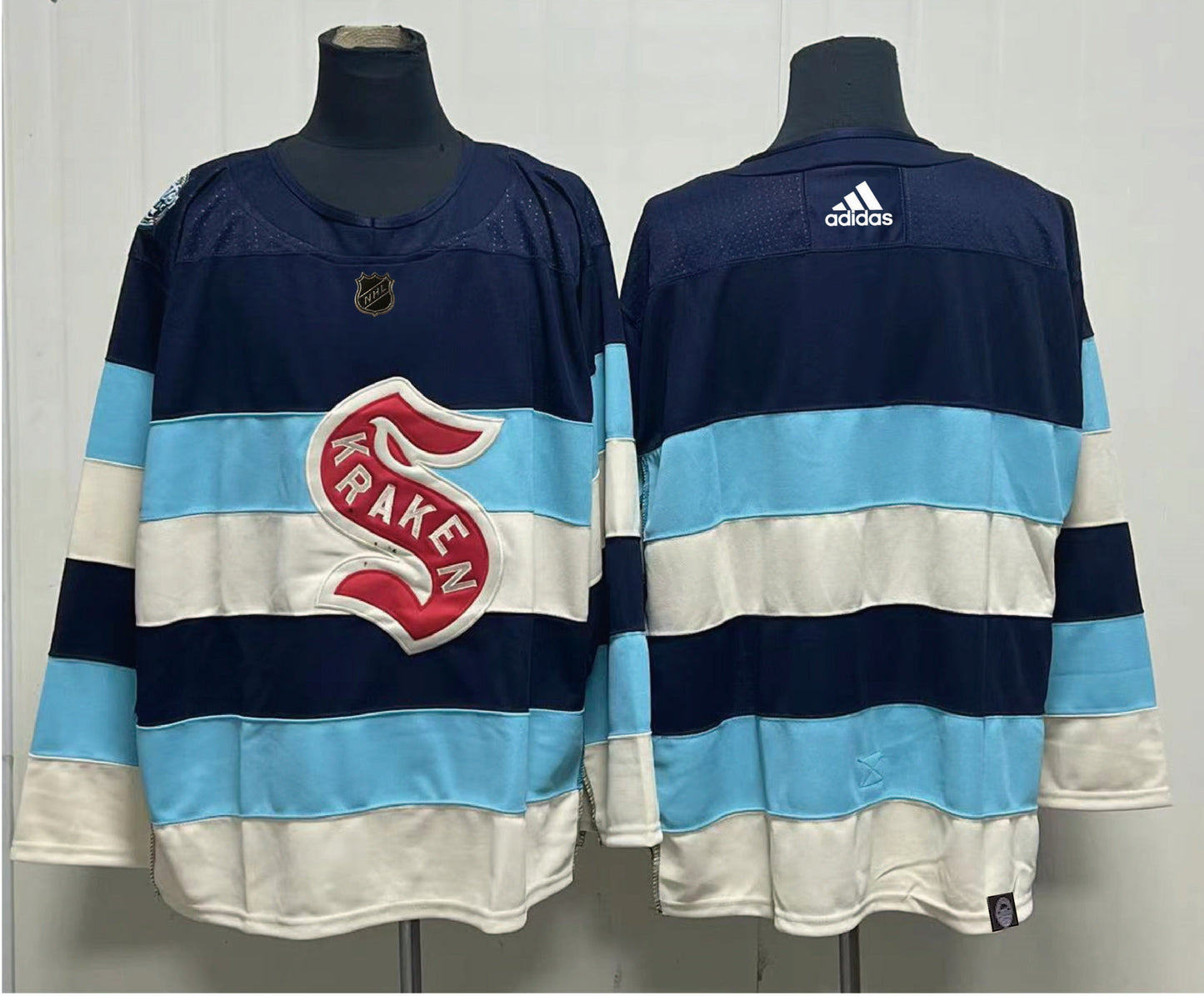 Men's Seattle Kraken Deep Sea Blue 2024 NHL Winter Classic Breakaway Player Blank jersey