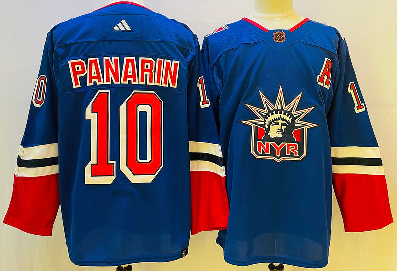 Men's New York Rangers Artemi Panarin #10 Blue Game jersey