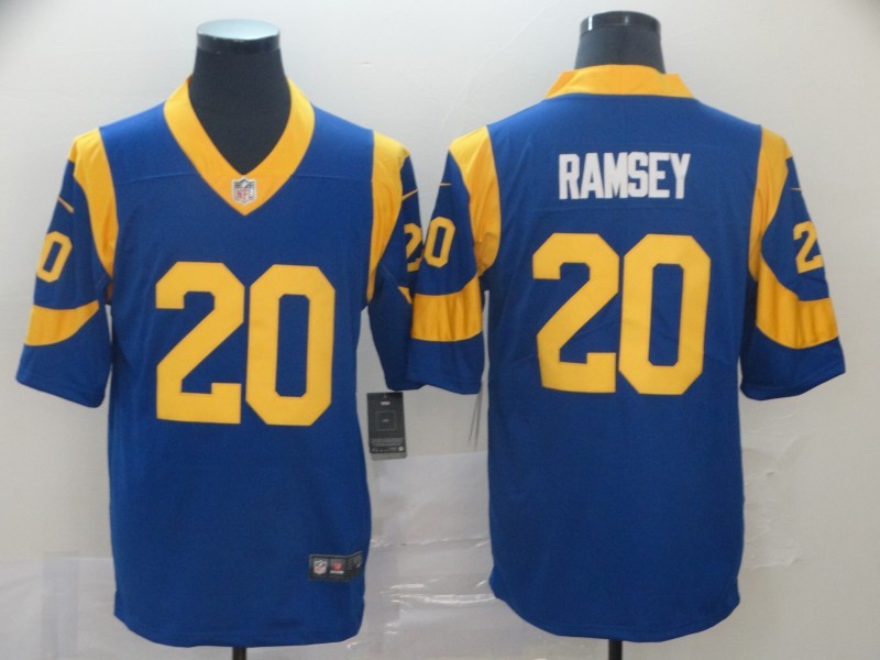 Men's Los Angeles Rams Jalen Ramsey #20 Blue Game jersey