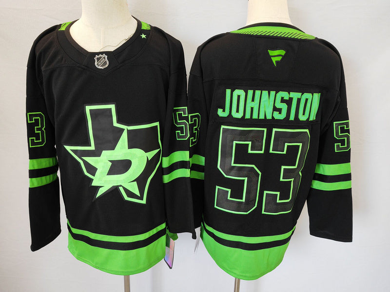 Men's Dallas Stars Wyatt Johnston #53 Black Player Game jersey