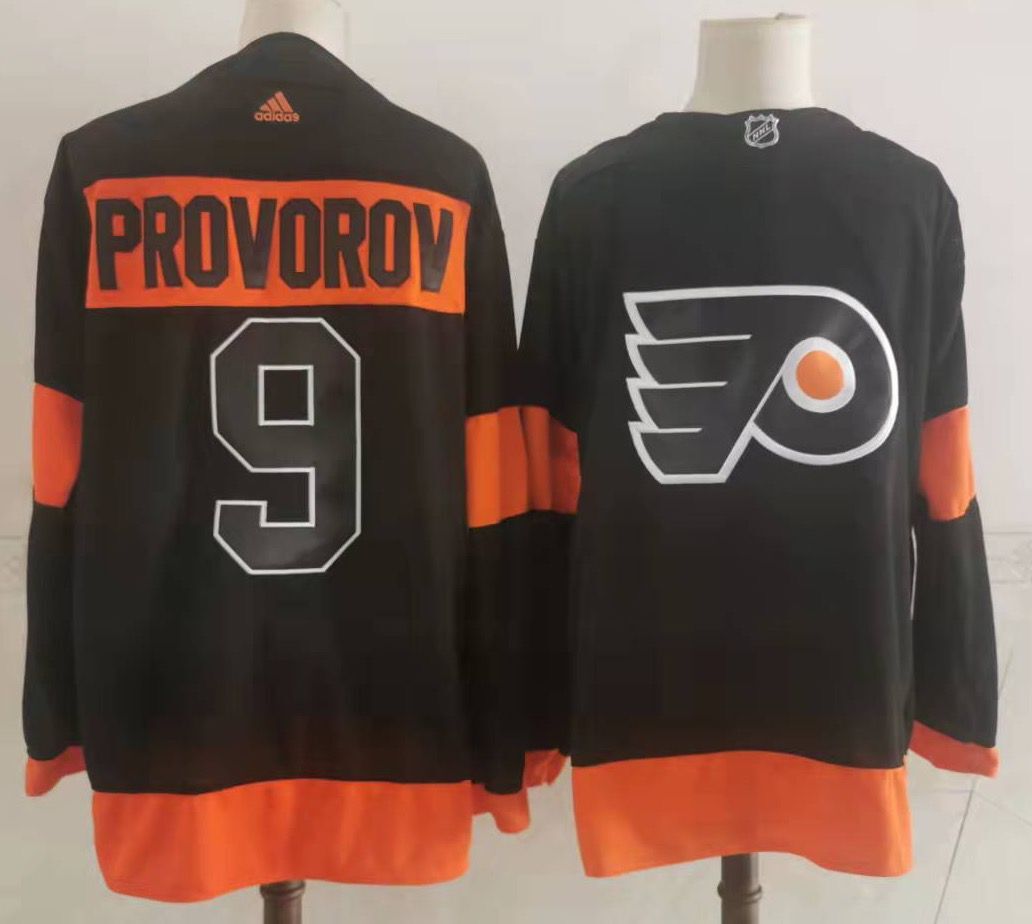 Men's Philadelphia Flyers Ivan Provorov #9 Black Player jersey