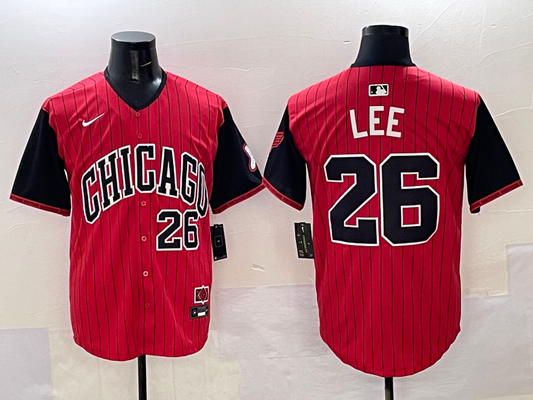 Men's Chicago White Sox Korey Lee #26 Red/Black 2025 City Connect Limited Player jersey